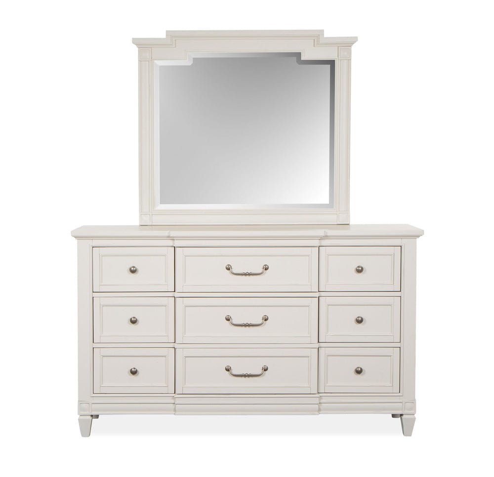 Henry & Mason  -  Havenwood Egg Shell White With Slight Rub Through Drawer Dresser With Landscape Mirror  - AFA01353 view 2