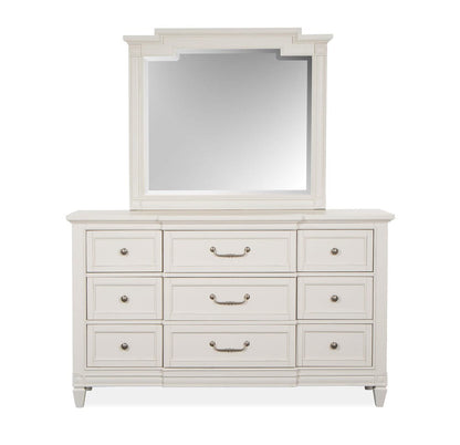 Henry & Mason  -  Havenwood Egg Shell White With Slight Rub Through Drawer Dresser With Landscape Mirror  - AFA01353 view 2