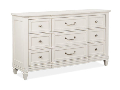 Henry & Mason  -  Havenwood Egg Shell White With Slight Rub Through Drawer Dresser With Landscape Mirror  - AFA01353 view 4