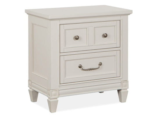 Henry & Mason  -  Havenwood Egg Shell White With Slight Rub Through Drawer Nightstand  - AFA01354 view 1