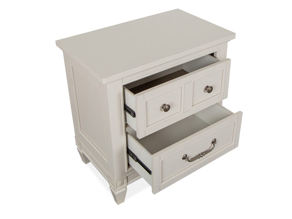 Henry & Mason  -  Havenwood Egg Shell White With Slight Rub Through Drawer Nightstand  - AFA01354 view 5