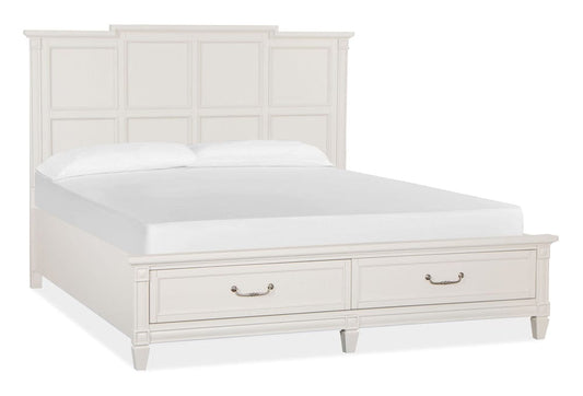 Henry & Mason  -  Havenwood Egg Shell White With Slight Rub Through King Panel Storage Bed  - AFA01356 view 1