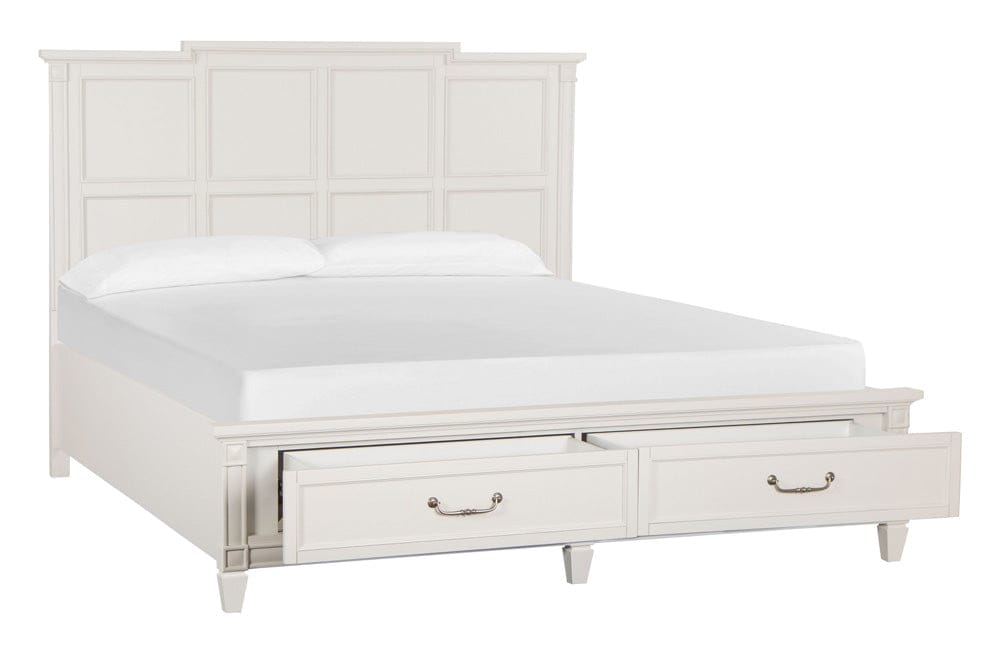 Henry & Mason  -  Havenwood Egg Shell White With Slight Rub Through King Panel Storage Bed  - AFA01356 view 2