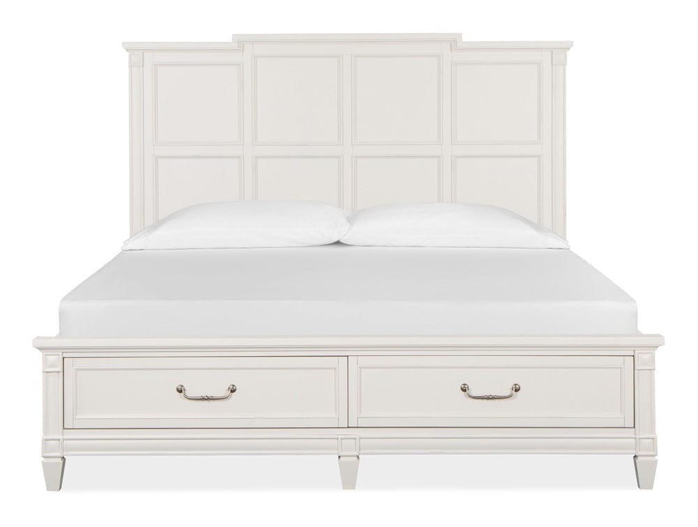 Henry & Mason  -  Havenwood Egg Shell White With Slight Rub Through King Panel Storage Bed  - AFA01356 view 3