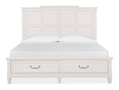 Henry & Mason  -  Havenwood Egg Shell White With Slight Rub Through King Panel Storage Bed  - AFA01356 view 3