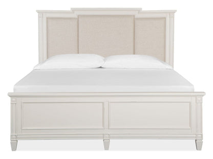 Henry & Mason  -  Havenwood Egg Shell White With Slight Rub Through King Panel Upholstered Bed  - AFA01357 view 2