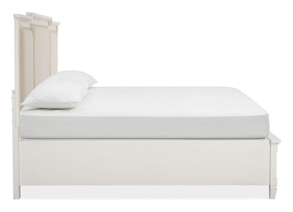 Henry & Mason  -  Havenwood Egg Shell White With Slight Rub Through King Panel Upholstered Storage Bed  - AFA01358 view 4