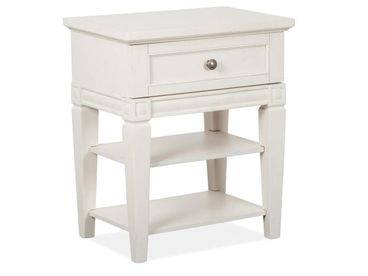 Henry & Mason  -  Havenwood Egg Shell White With Slight Rub Through Open Nightstand  - AFA01362 view 1