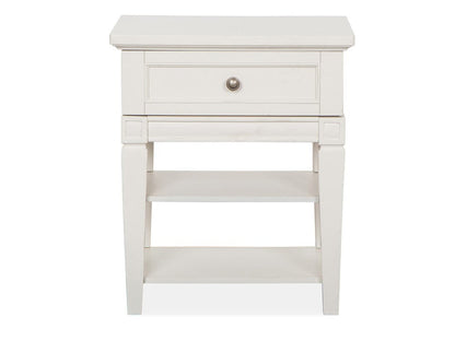 Henry & Mason  -  Havenwood Egg Shell White With Slight Rub Through Open Nightstand  - AFA01362 view 2