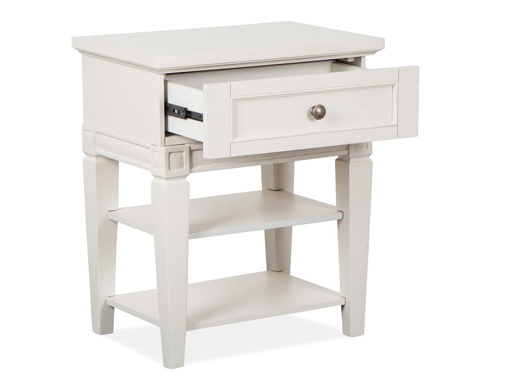 Henry & Mason  -  Havenwood Egg Shell White With Slight Rub Through Open Nightstand  - AFA01362 view 4