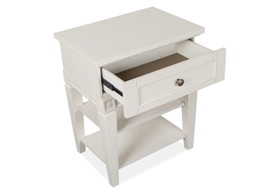 Henry & Mason  -  Havenwood Egg Shell White With Slight Rub Through Open Nightstand  - AFA01362 view 5