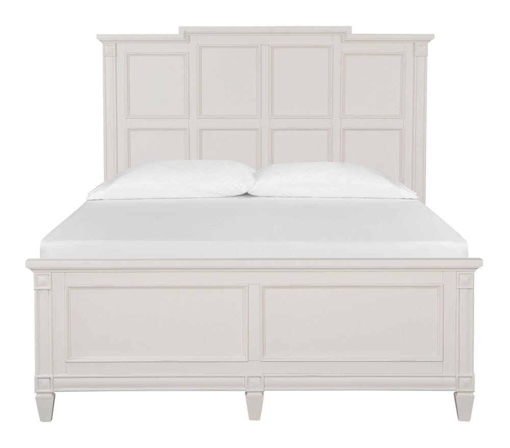Henry & Mason  -  Havenwood Egg Shell White With Slight Rub Through Queen Panel Bed  - AFA01363 view 2