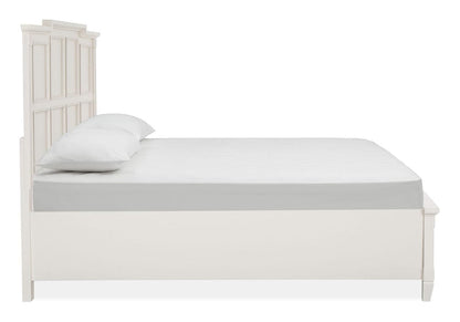 Henry & Mason  -  Havenwood Egg Shell White With Slight Rub Through Queen Panel Storage Bed  - AFA01364 view 4