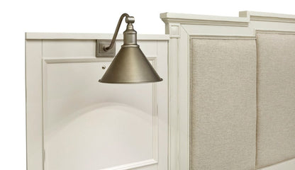Henry & Mason  -  Havenwood Egg Shell White With Slight Rub Through Queen Upholstered Wall Panel Bed  - AFA01367 view 4