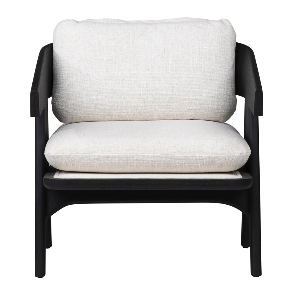 Henry & Mason - Hazelton Black Mindi Wood Occasional Chair With Off White Fabric - DV7119 veiw 2