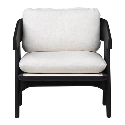Henry & Mason - Hazelton Black Mindi Wood Occasional Chair With Off White Fabric - DV7119 veiw 2