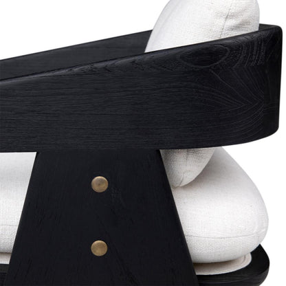 Henry & Mason - Hazelton Black Mindi Wood Occasional Chair With Off White Fabric - DV7119 veiw 5