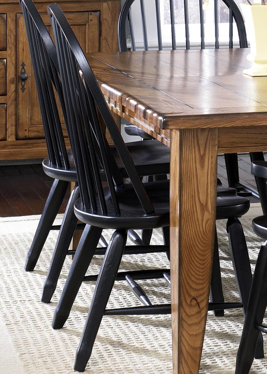 Henry & Mason - Heirlooms Bow Back Side Chair (Set of 2) in Rustic Oak & Black - AFA01623 view 1