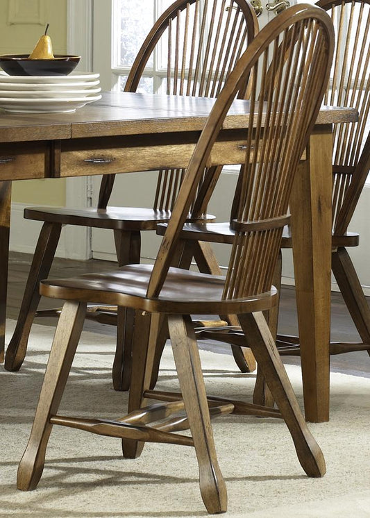 Henry & Mason - Heirlooms Sheaf Back Side Chair (Set of 2) in Rustic Oak - AFA01616 view 1