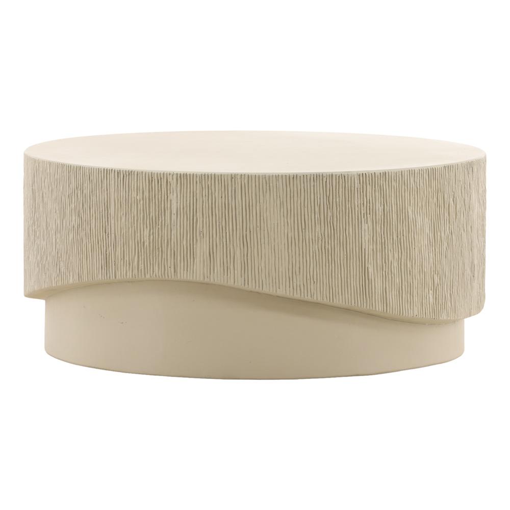 Henry & Mason - Henri 36in Round Concrete Coffee Table in Cream - DV7269 veiw 1