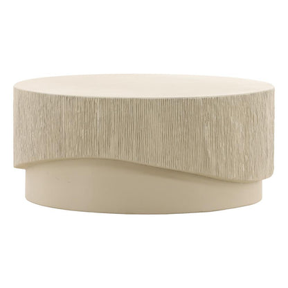 Henry & Mason - Henri 36in Round Concrete Coffee Table in Cream - DV7269 veiw 1