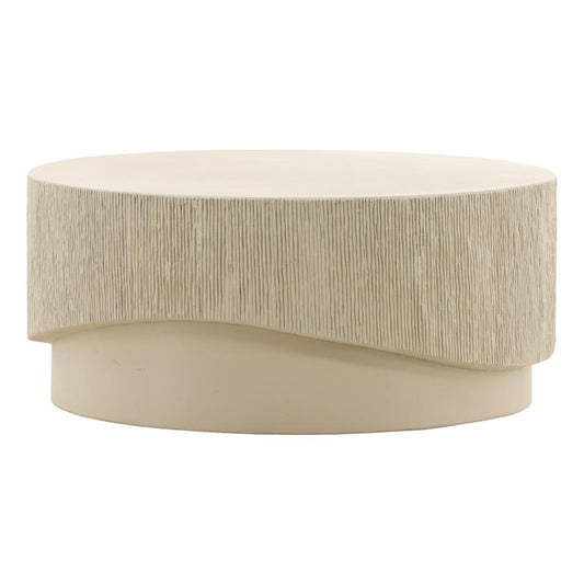 Henry & Mason - Henri 36in Round Concrete Coffee Table in Cream - DV7269 veiw 1