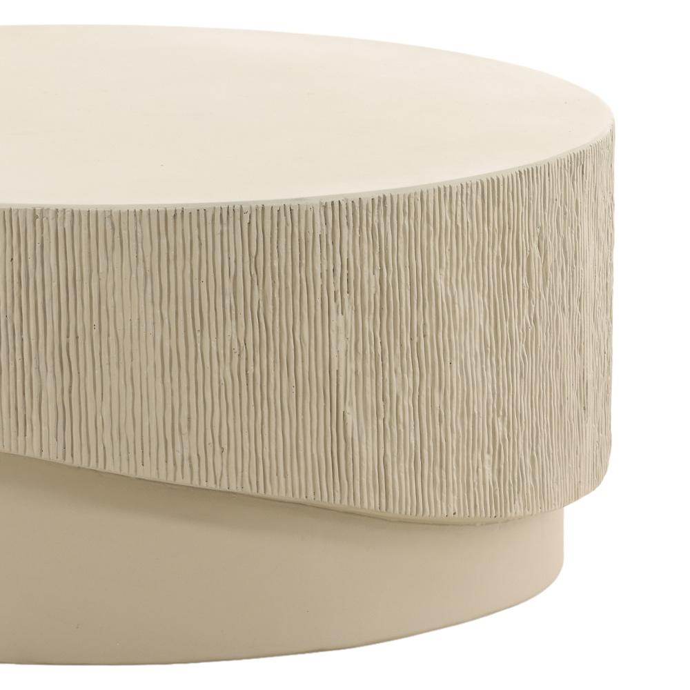 Henry & Mason - Henri 36in Round Concrete Coffee Table in Cream - DV7269 veiw 2