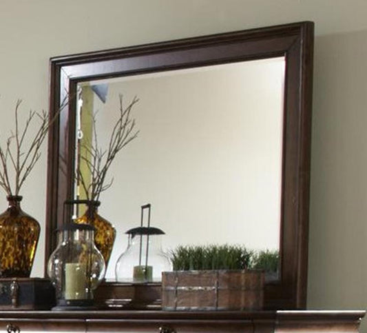 Henry & Mason - Heritage Rough-Hewn Landscape Mirror in Rustic Cherry - AFA03076 view 1