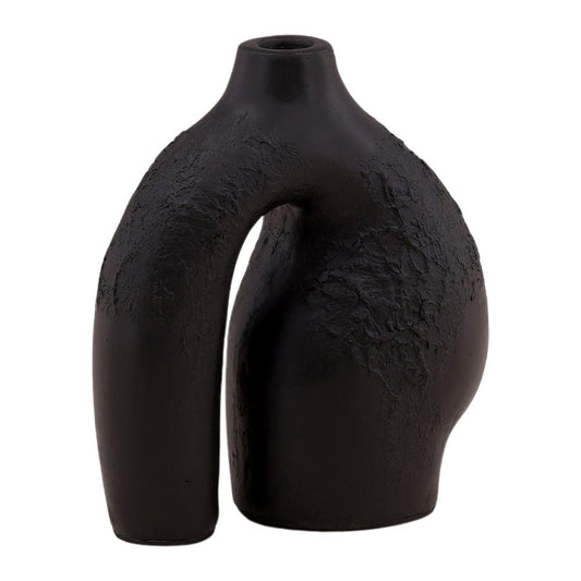 Henry & Mason - Herma Black Terracotta Single Candle Holder - DV7624 veiw 1
