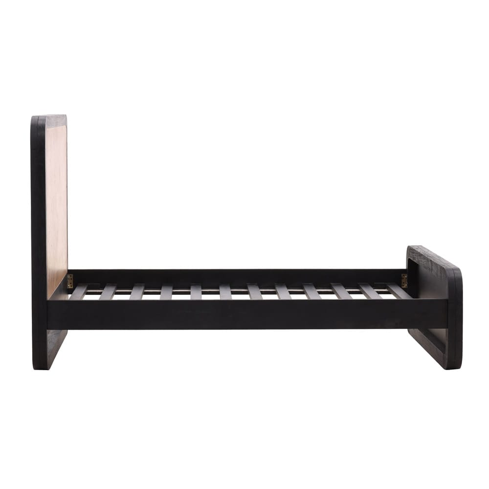 Henry & Mason - Hoffmer Acacia and Mappa Burl Wood Queen Bed with Black Trim - DV7171 veiw 3