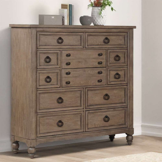 Henry & Mason - Homestead 12 Drawer Chesser in Dusty Taupe & Black - AFA03148 view 1
