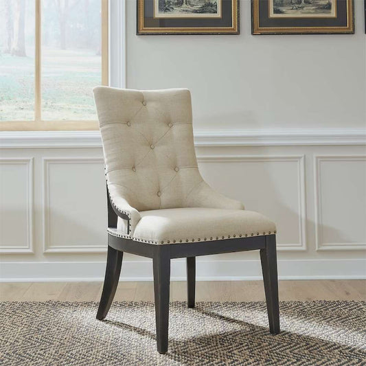 Henry & Mason - Homestead Uph Shelter Side Chair (RTA) (Set of 2) in Dusty Taupe & Black - AFA03197 view 1