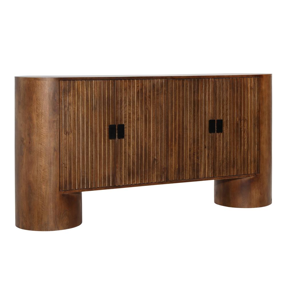 Henry & Mason - Houston 67in Medium Brown Mango Wood Sideboard with Black Metal Handles - DV7639 veiw 1