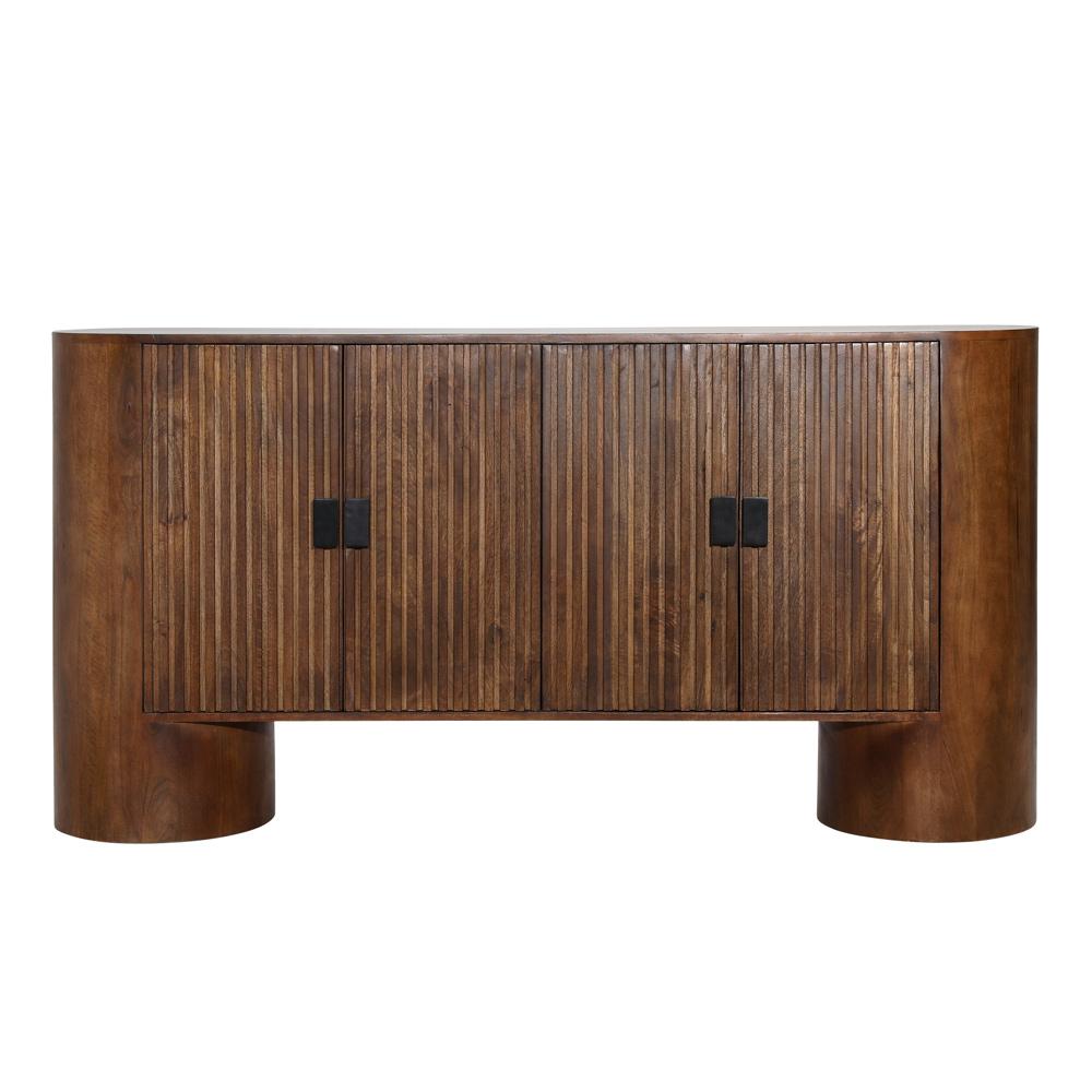 Henry & Mason - Houston 67in Medium Brown Mango Wood Sideboard with Black Metal Handles - DV7639 veiw 2