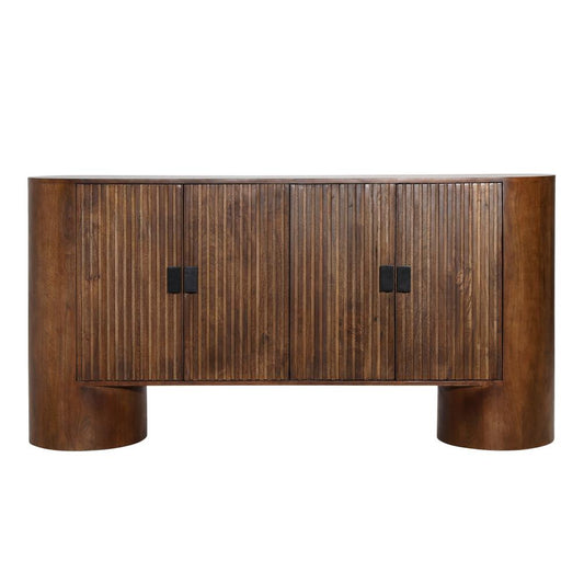 Henry & Mason - Houston 67in Medium Brown Mango Wood Sideboard with Black Metal Handles - DV7639 veiw 2