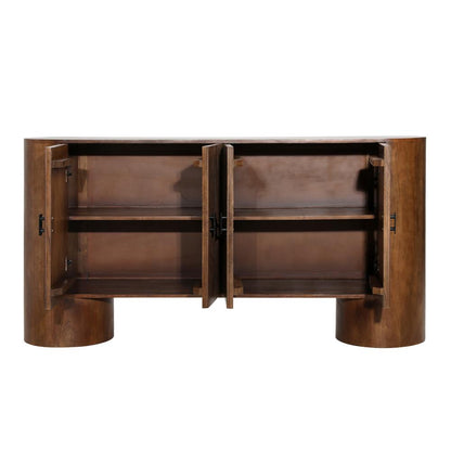 Henry & Mason - Houston 67in Medium Brown Mango Wood Sideboard with Black Metal Handles - DV7639 veiw 5