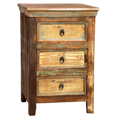 Henry & Mason - Hyannisport 3 Drawer Antique Finished Reclaimed Hardwood Nightstand - DV7887 veiw 1