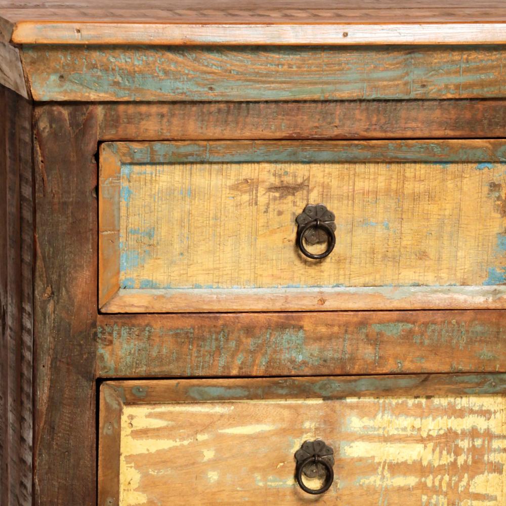 Henry & Mason - Hyannisport 3 Drawer Antique Finished Reclaimed Hardwood Nightstand - DV7887 veiw 2