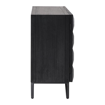 Henry & Mason - Inigo 84in Antique Black Pine Wood Sideboard with Iron Base - DV7846 veiw 3
