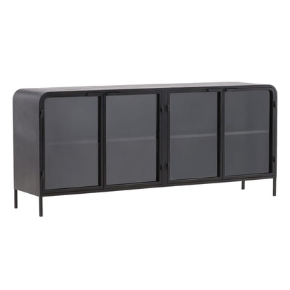 Henry & Mason - Inpeoma 78.5in Black Iron and Glass Sideboard - DV7497 veiw 1