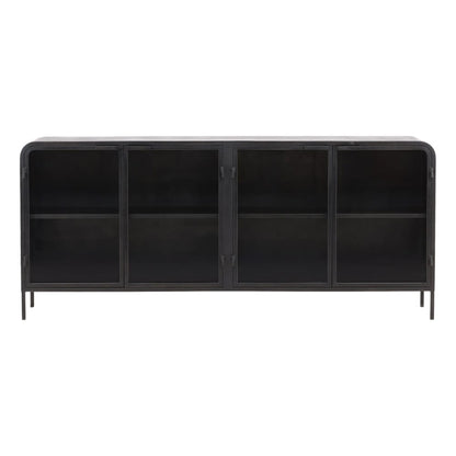 Henry & Mason - Inpeoma 78.5in Black Iron and Glass Sideboard - DV7497 veiw 2