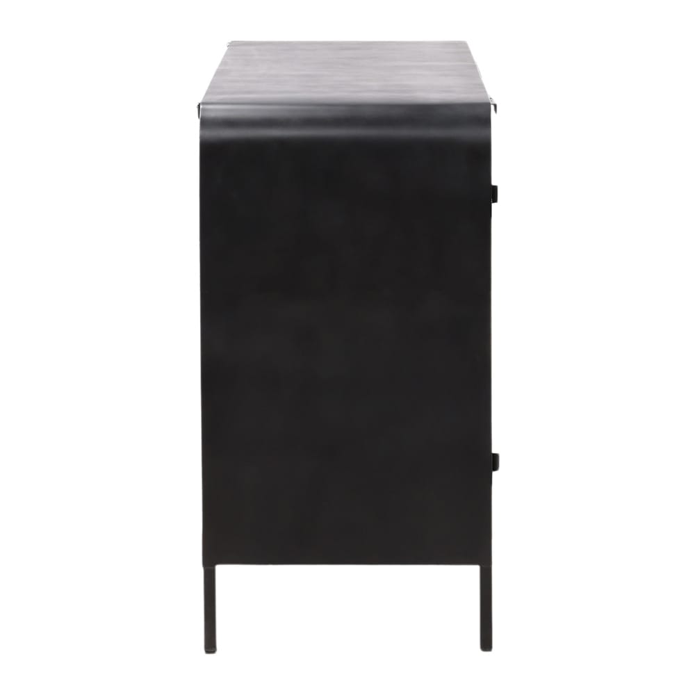Henry & Mason - Inpeoma 78.5in Black Iron and Glass Sideboard - DV7497 veiw 3