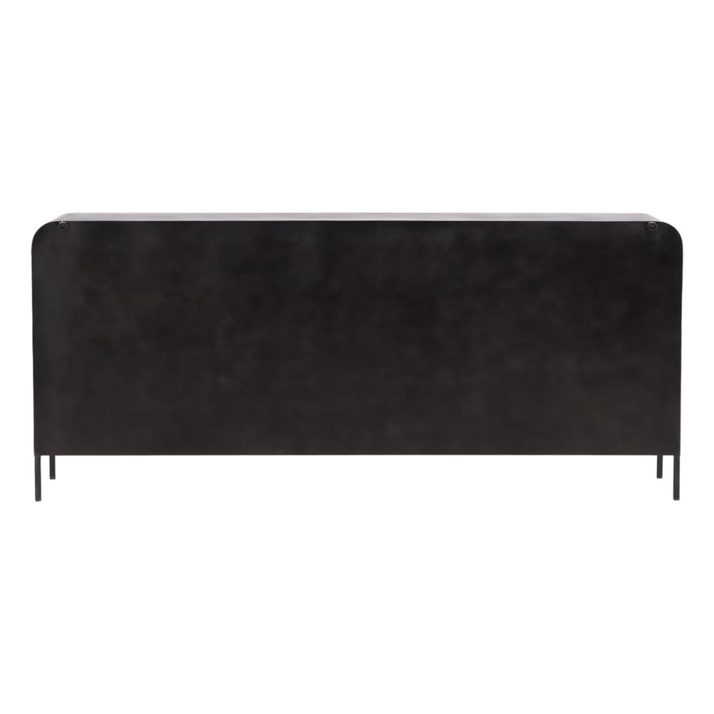 Henry & Mason - Inpeoma 78.5in Black Iron and Glass Sideboard - DV7497 veiw 4