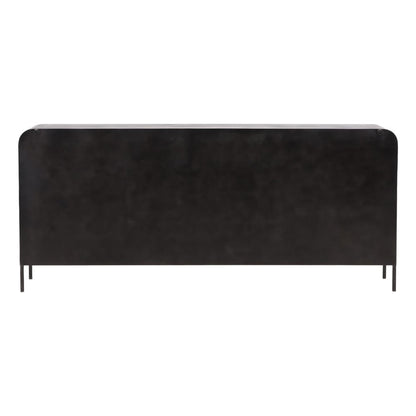 Henry & Mason - Inpeoma 78.5in Black Iron and Glass Sideboard - DV7497 veiw 4