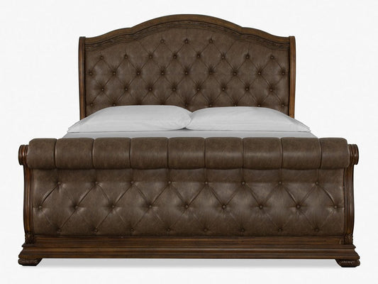 Henry & Mason  -  Ironcrest Willadeene Brown California King Upholstered Sleigh Bed  - AFA00930 view 2
