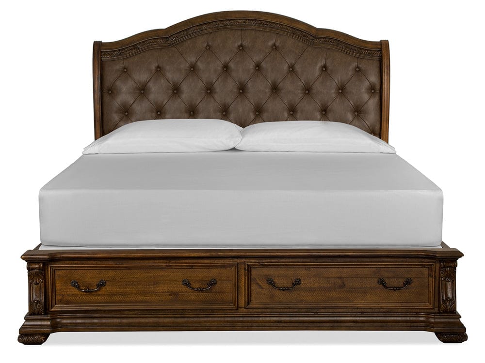 Henry & Mason  -  Ironcrest Willadeene Brown California King Upholstered Sleigh Storage Bed  - AFA00931 view 2