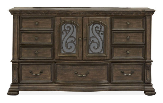 Henry & Mason  -  Ironcrest Willadeene Brown Drawer Dresser  - AFA00933 view 1