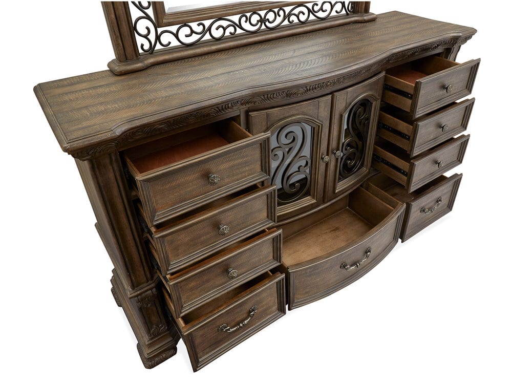 Henry & Mason  -  Ironcrest Willadeene Brown Drawer Dresser  - AFA00933 view 6