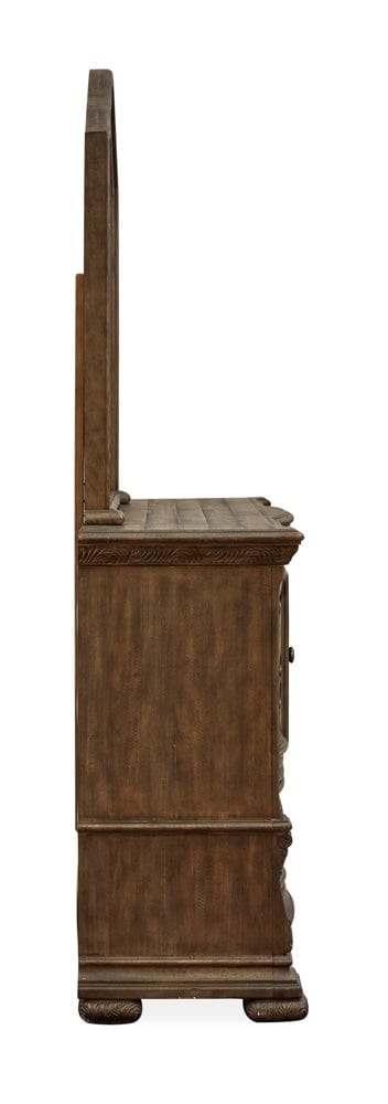 Henry & Mason  -  Ironcrest Willadeene Brown Drawer Dresser With Shaped Mirror  - AFA00934 view 3