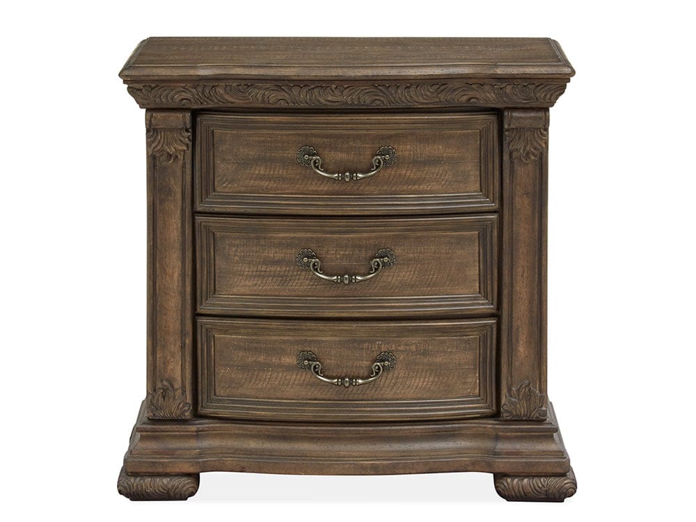 Henry & Mason  -  Ironcrest Willadeene Brown Drawer Nightstand  - AFA00935 view 2